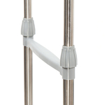 Вешалка напольная 145х43х160 см, Aqwin, мет-л, с колесами, VSY22, сер