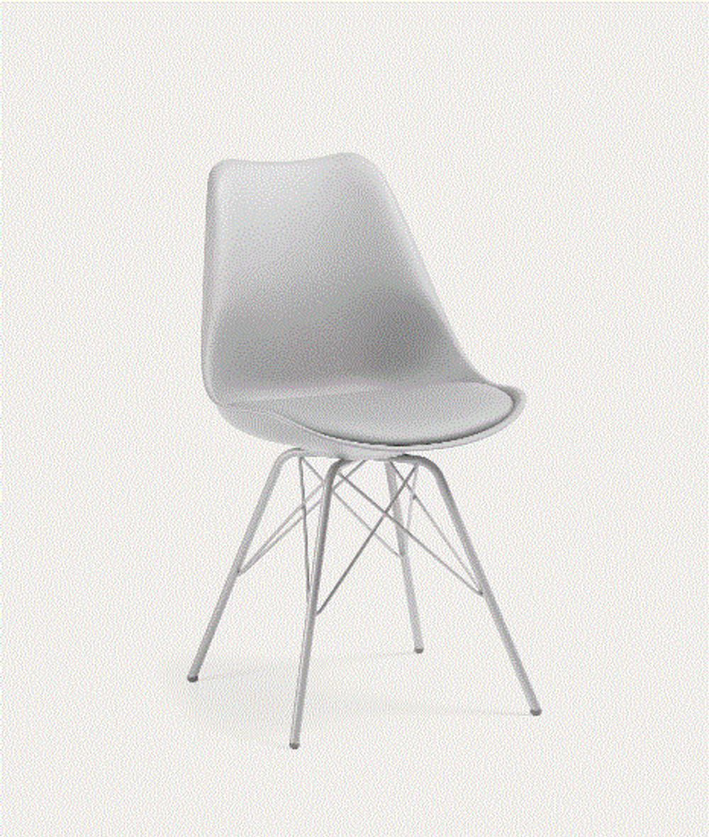 Стул Lars серый с металлическими ножками