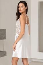 Шелковая сорочка Marjory с кружевными вставками по бокам