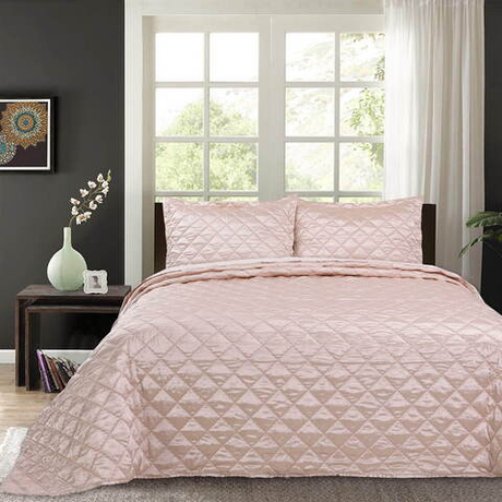 Покрывало 240x260 и 2 наволочки 50х70 Sofi De MarkO Паола светло-розовое