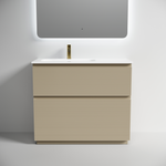 Тумба напольная Sancos Folk Floor левая 995х445х850, c двумя ящиками оснащенными доводчиками, Капучино, арт.FL100FLCP