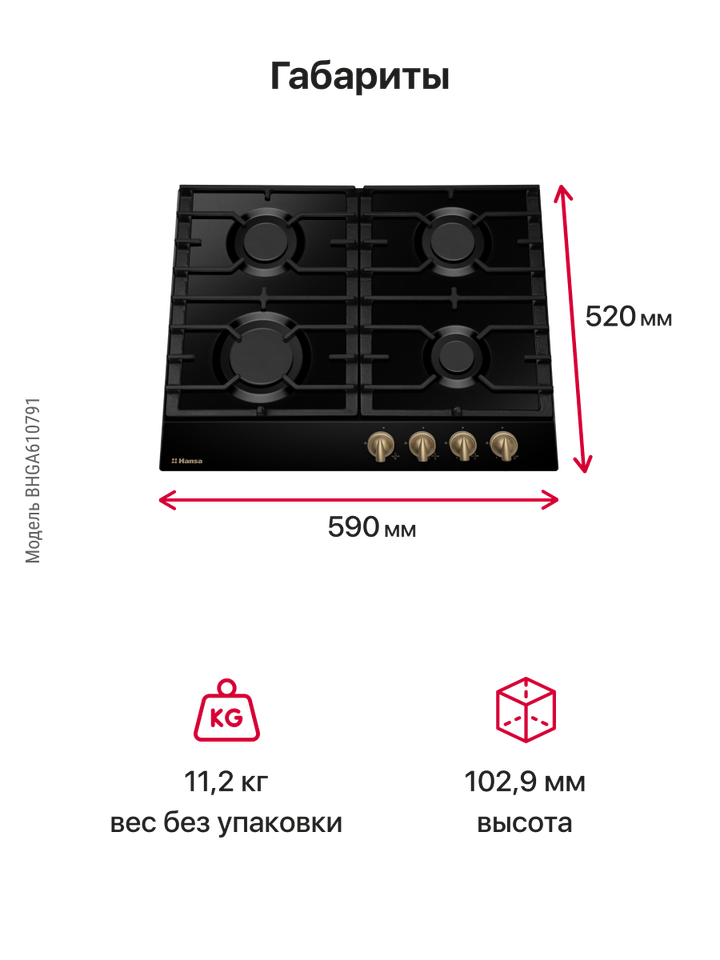 Газовая панель Hansa BHGA610791