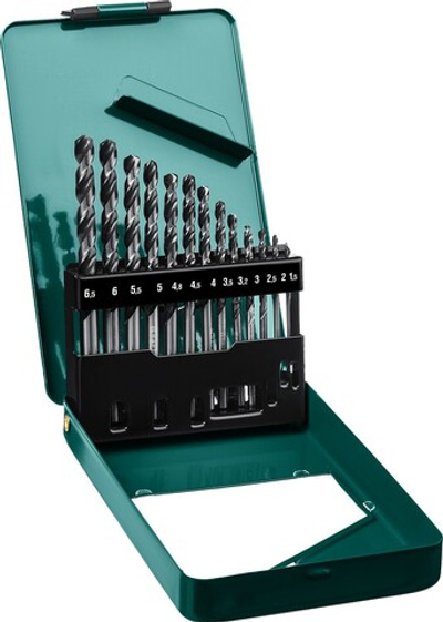 KRAFTOOL HSS-G, 13 шт, (1.5-6.5 мм), сталь P6M5, набор сверл по металлу (29651-H13)