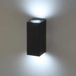 Декоративная подсветка ЭРА WL38 BK MR16/GU10 (2 шт.), черный, для интерьера, фасадов зданий | Фасадная декоративная подсветка