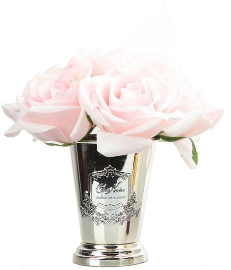 Розовый букет роз в металлической вазе, Cote Noire