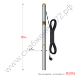 ЗУБР 1000 Вт, 80 м напор, скважинный центробежный насос, корпус из нержавеющей стали (НСЦ-75-80)