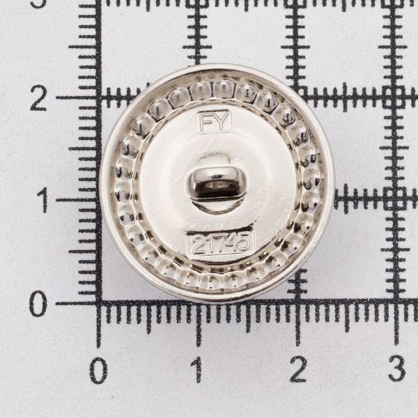Пуговицы металл на ножке 36L=23 мм, Silver (серебристый), 10 шт, MP15