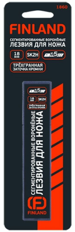 Лезвия для ножа FINLAND 18мм сегментированные серрейторные 5шт (1862)