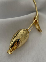 Брошь "Тюльпан", оттенок золото