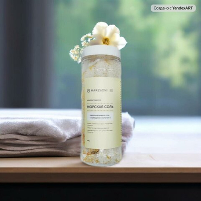 MiPASSiON Морская парфюмированная соль для ванны с календулой и витамином Е, 500 гр