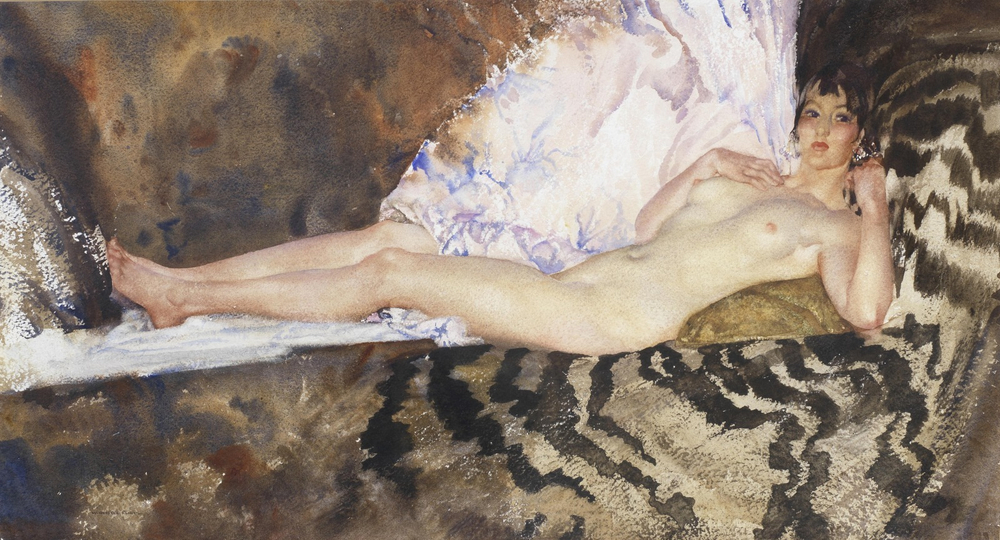 Сэр Уильям Рассел  Флинт. 1933. Молодая иберийка (A young Iberian). 33 х 62. Бумага, акварель. Частное собрание