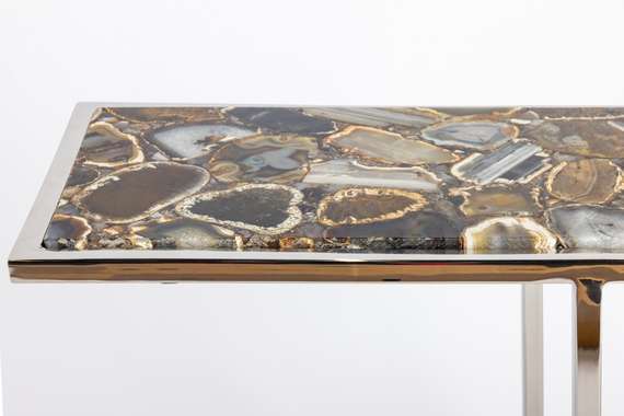 Кофейный столик Black Agate silver S