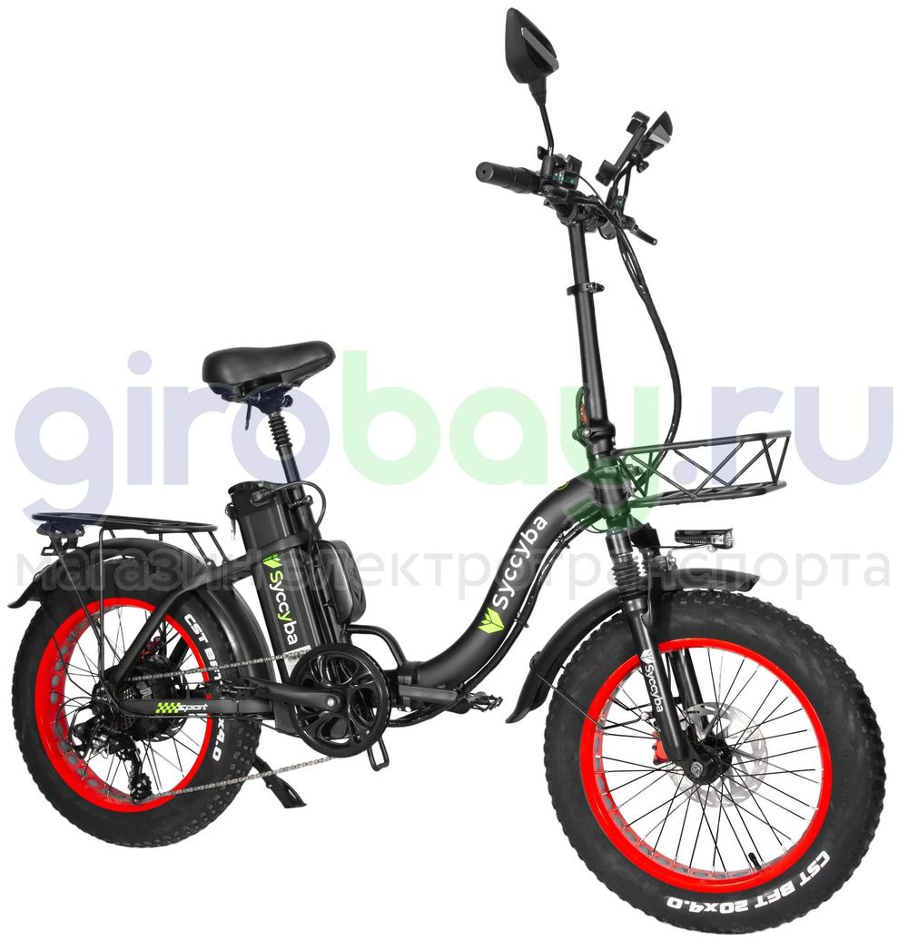 Электровелосипед Syccyba F11 Pro 2025 года (48V/15Ah) - Красный обод фото №8