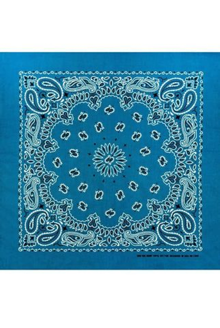 Бандана лазурная пейсли огурцы