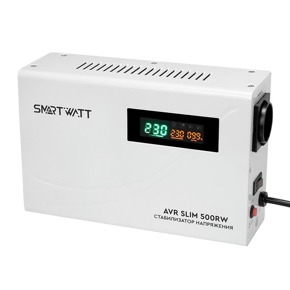 Настенный стабилизатор напряжения 500 Вт SMARTWATT AVR SLIM 500RW