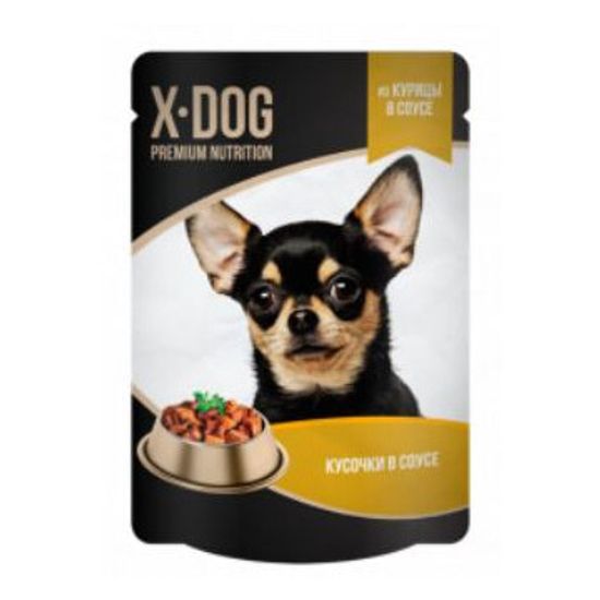 X-DOG Консервы для собак с курицей  в соусе 85 гр