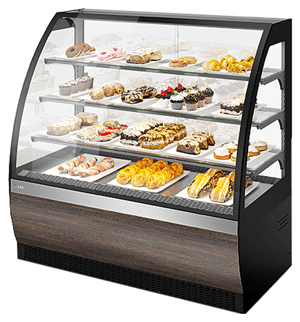 Витрина кондитерская Chilz VETE LUX 130 серый, венге мали