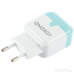 Сетевое зарядное устройство Energy ET-33, 2 USB разъема, белый