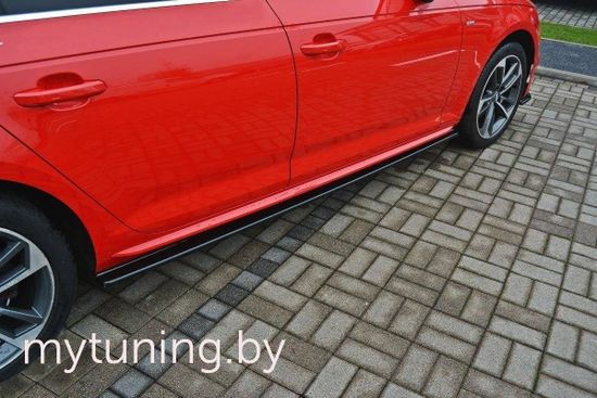Сплиттеры накладок на пороги V.3 для AUDI S4 / A4 B9 S-Line (15-...)