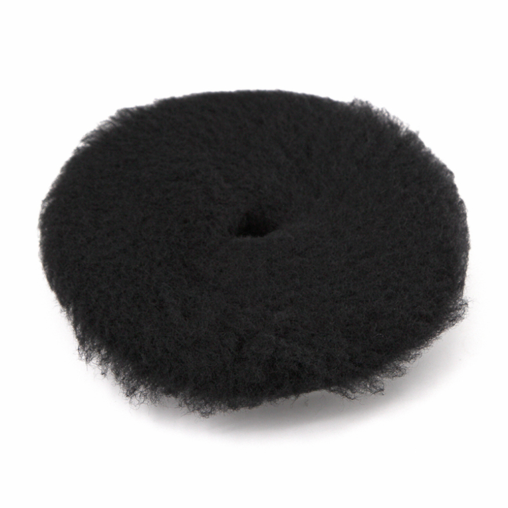 Shine Systems Black Wool Pad - полировальный круг из черного меха, 130 мм