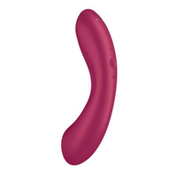 Малиновый вибромассажер 17,4см с вакуумной стимуляцией Satisfyer Curvy Trinity 1