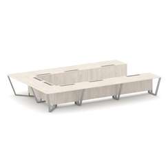 Steel Meet Стол переговорный П-образный KD-PR.B.SP-15P Денвер Светлый/Металл Серый 4800*3200*750