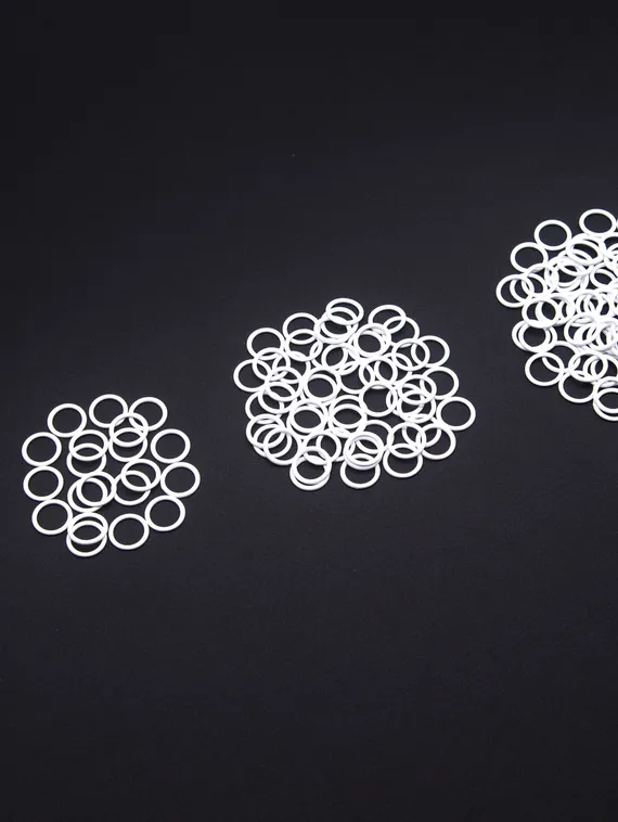 Кольцо Arta-F, 10 мм, металл, белый 001