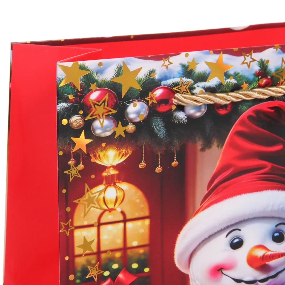 Пакет подарочный «Волшебный снеговик» 18*23*8 см, микс