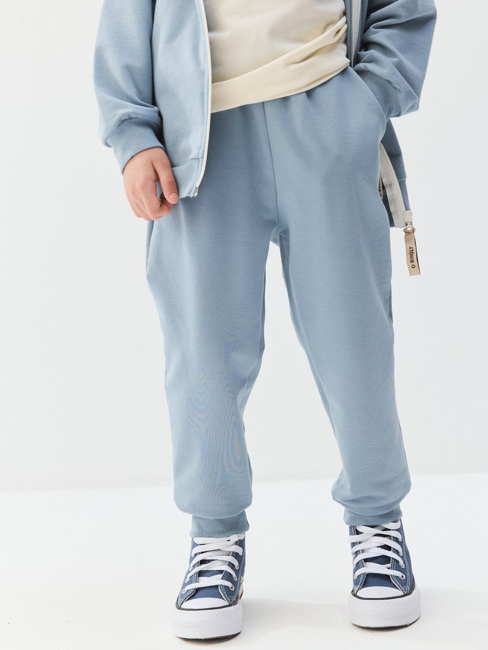 Джоггеры облегченные "Дымка" с карманами