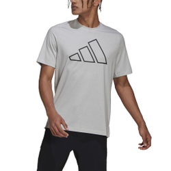 Мужское теннисное поло adidas Icons 3 BAR T-Shirt Men - Grey