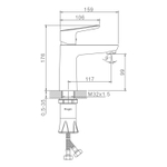 Смеситель для раковины Raglo R31.10, хром