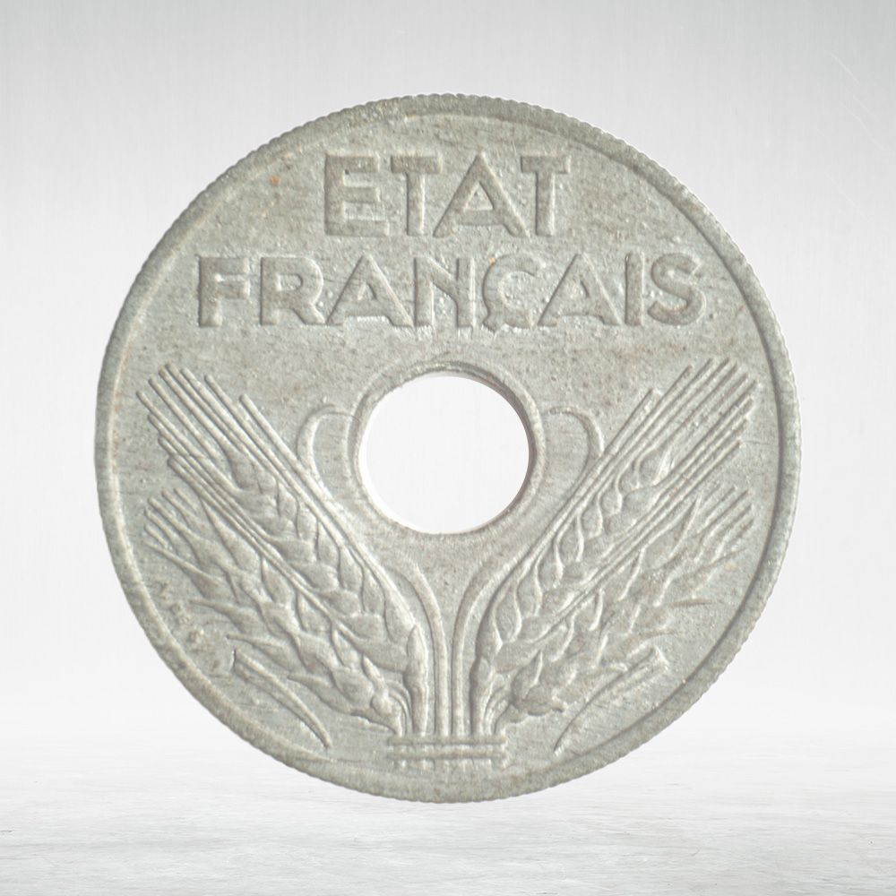 France, 20 Centimes 1943 - Vichy French State, F