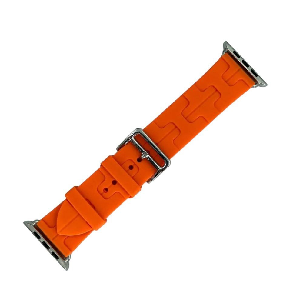 Силиконовый ремешок в стиле Hermes для Apple Watch 42-44-45-49