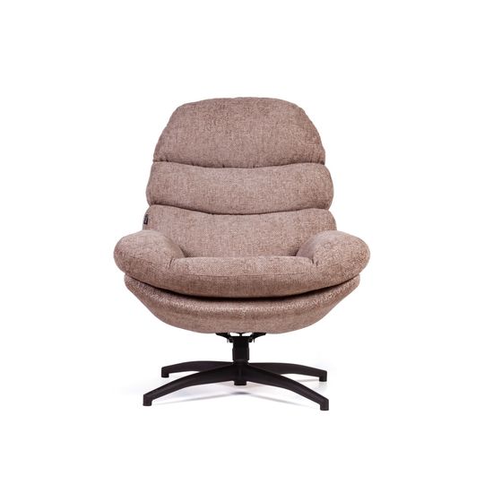 Кресло качалка с вращением и оттоманкой Sven цвет бежевый