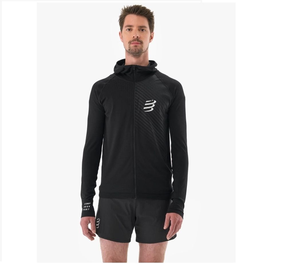 Лонгслив 3D Thermo Seamless Zip Black