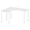 Metal System Стол криволинейный левый на П-образном м/к БП.СА-3 (L) Белый/Металл Белый 1400*1200*750