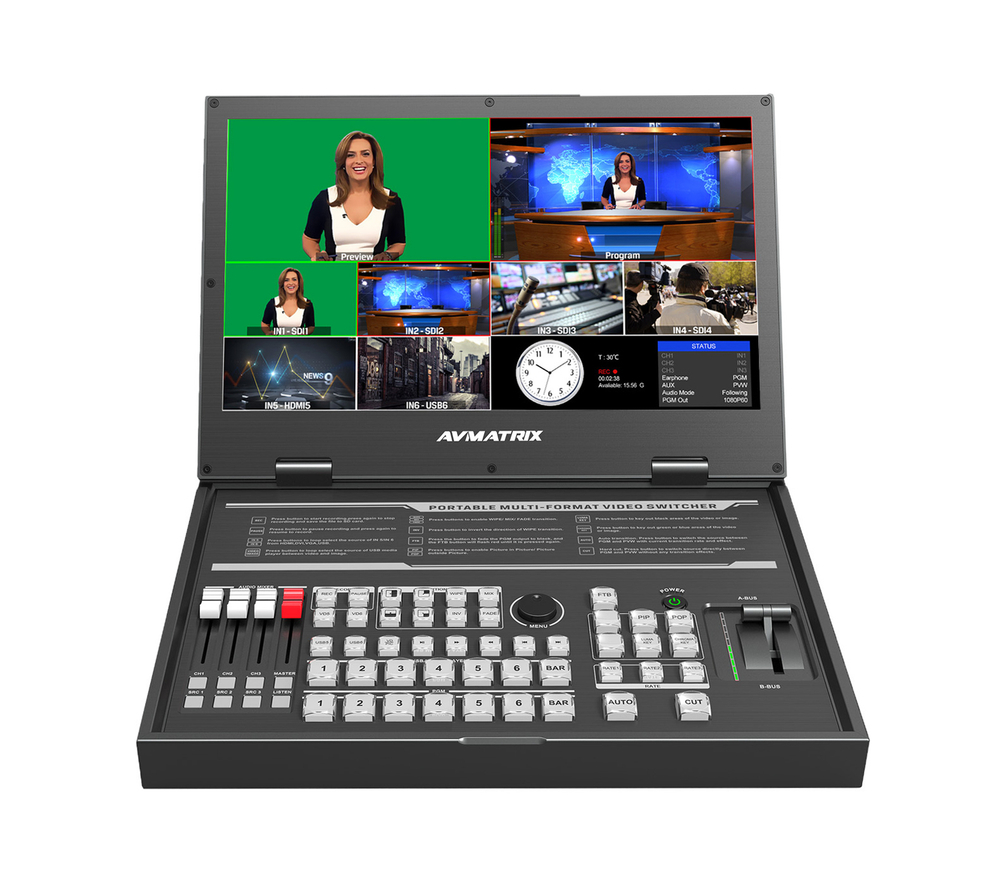 Видеомикшер AvMatrix PVS0615U, портативный, 6CH, SDI, USB