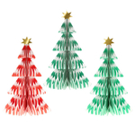 Новогодние полосатые ёлки 3 шт.