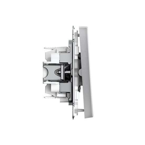 Переключатель 2-кл. ArtGallery 10AX быстрозажим. клем. механизм алюм. SE GAL000365S