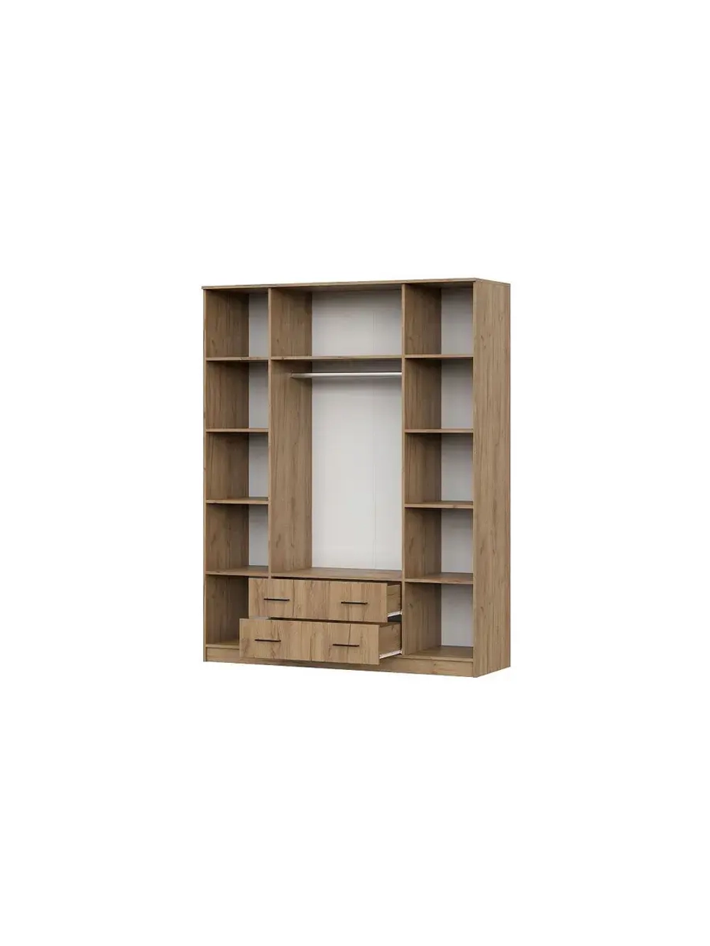 Шкаф для одежды распашной с полками 160х52х205 см Лофт