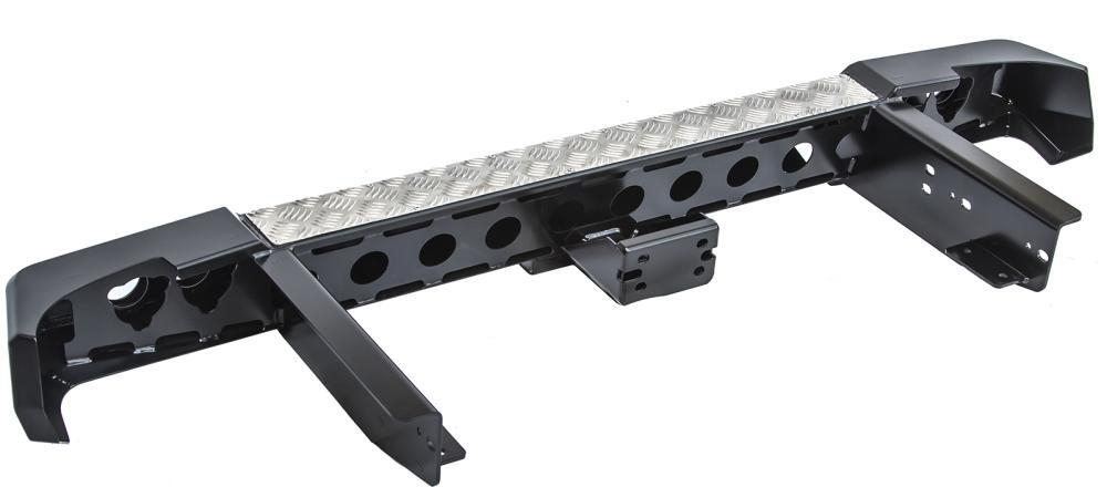 Бампер силовой задний УАЗ Патриот Пикап 2005+ с квадратом под фаркоп и фонарями, лифт 65 мм РИФ