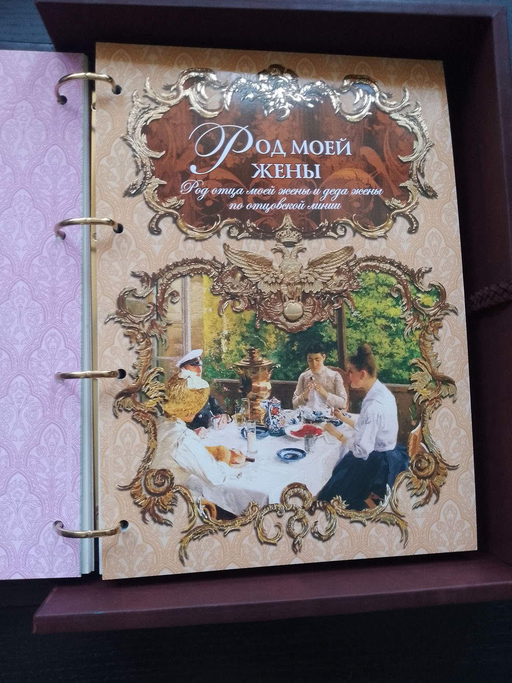 Большая семейная родословная книга "Столетие", натуральная кожа