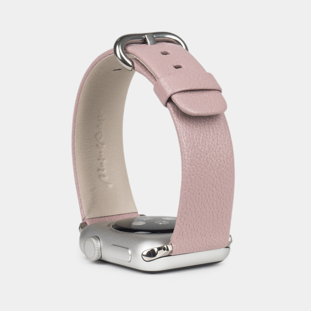 Ремешок для Apple Watch 44/45/46 mm кожи козы, пудрового цвета