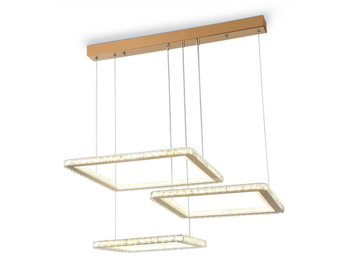 Светильник светодиодный подвесной управляемый FA1761/3 GD золото 180W 3000K+6400K/3000K/6400K/4200K+4200K 680*460*740 (ПДУ РАДИО 2.4G)