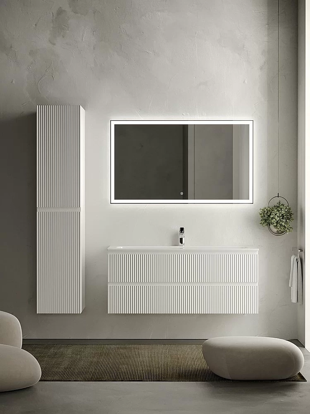 Тумба с раковиной Sancos SNOB R SNR120W 120 Bianco