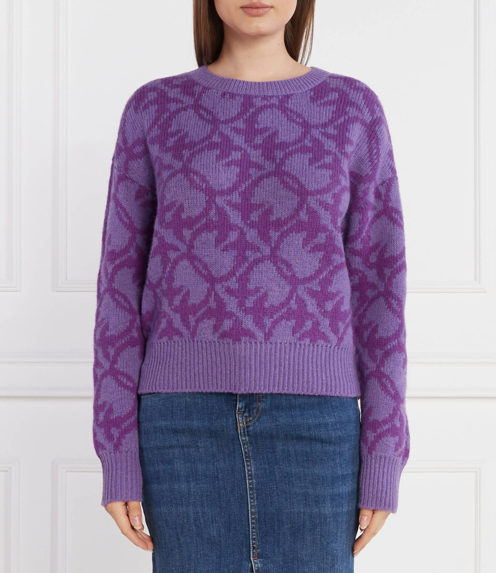 Хлопковый свитер Pinko - фиолетовый(101574 A11F)