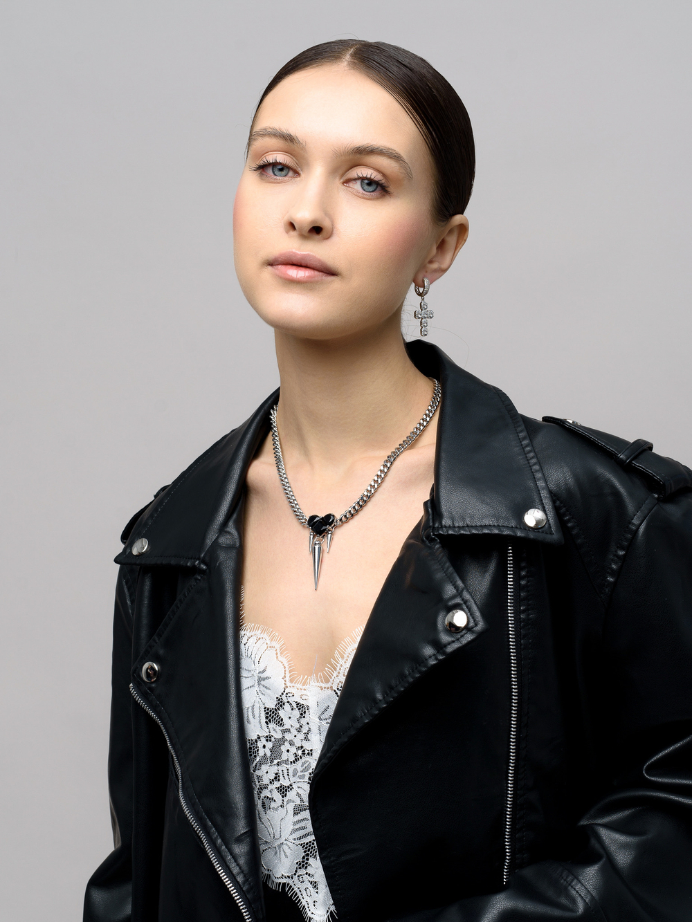 Колье "Black Soul Trio" Silver