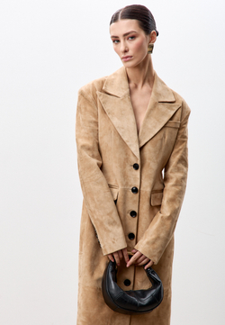 Тренч из натуральной замши