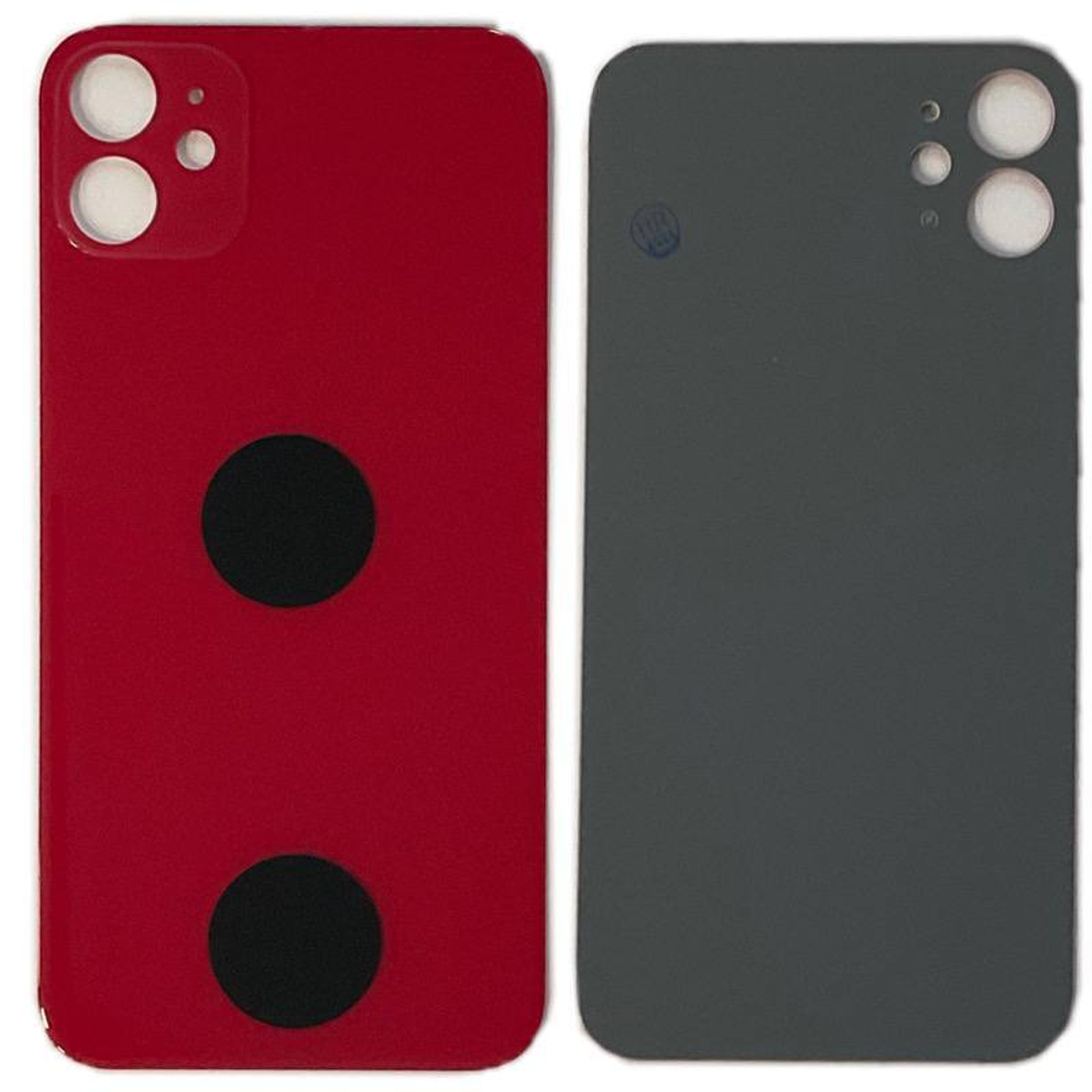 Задняя крышка для Apple iPhone 11 Красный (стекло, широкий вырез под камеру)