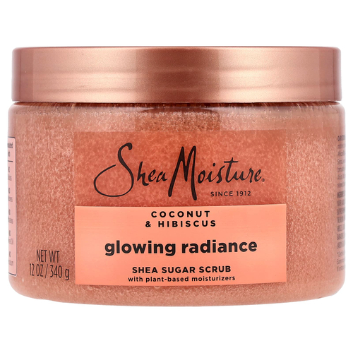 SheaMoisture, Glowing Radiance, сахарный скраб ши, кокос и гибискус, 340 г (12 унций)